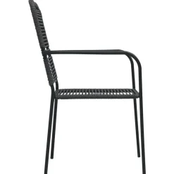 1000087005 - VIDAXL SILLAS DE JARDIN 2 UNIDADES CUERDA DE ALGODON Y ACERO NEGRO