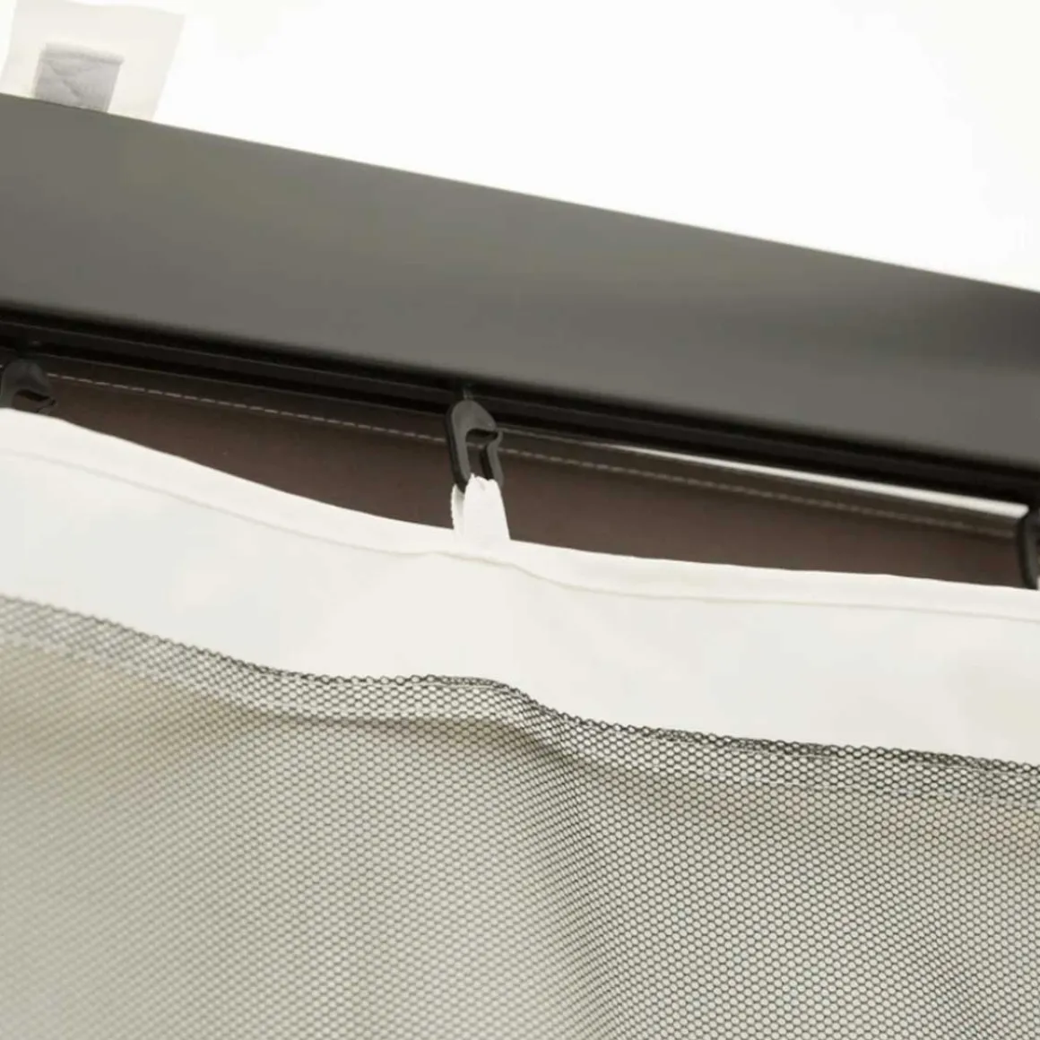 4 paneles laterales Outsunny para carpa con mosquitera negro 207x352 cm