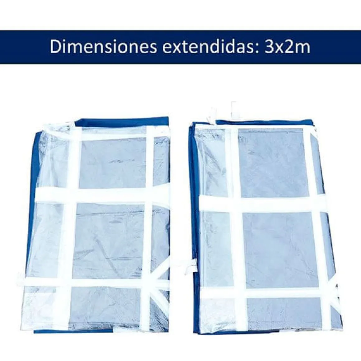 2 paredes laterales para carpa 3x3m tela Oxford azul 300x200m