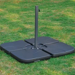 4 soportes rellenables para sombrilla Outsunny negro 7,5x100x100 cm