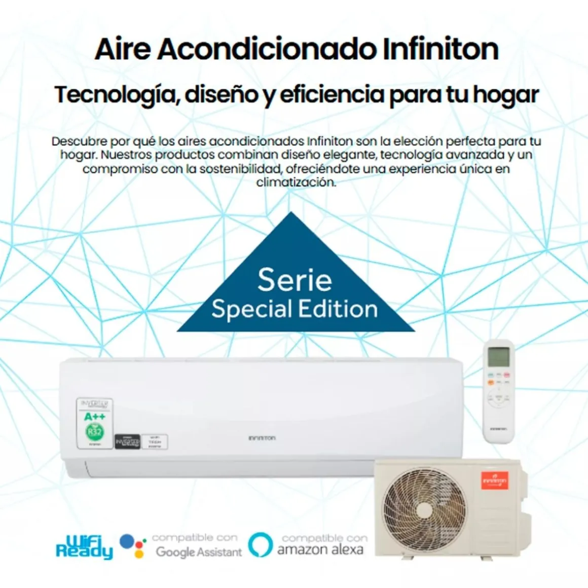 Aire acondicionado Infinition SPTSE09A2 2250 frigorías R32 Wifi A blanco