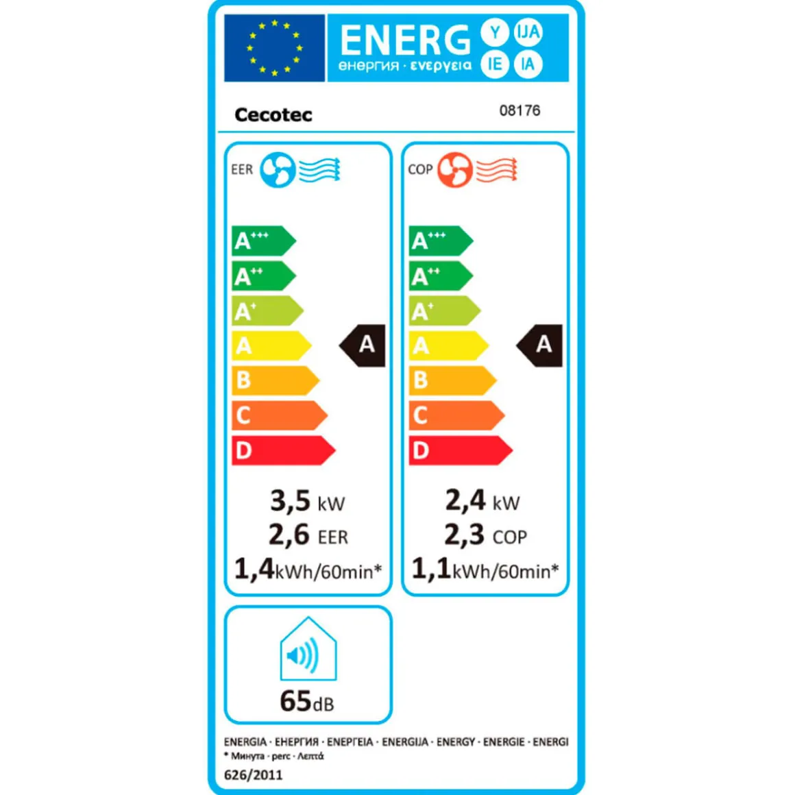Aire acondicionado portátil Cecotec ForceClima 12600 Soundless Heating con mando 1340W 12000btu A blanco