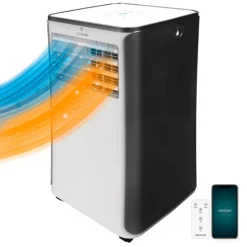 Aire acondicionado portátil Cecotec ForceClima 9500 Soundless Heating Connected con mando + wifi 1010W 9000btu A blanco/inox