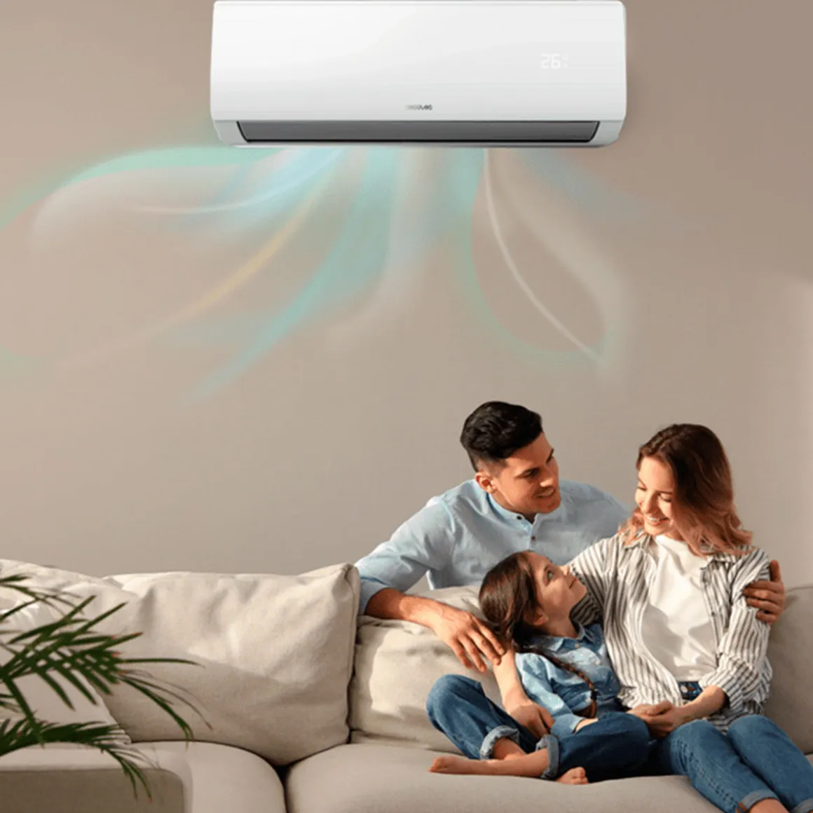 Aire acondicionado split Cecotec AirClima 12000 Smartfresh 3000 frigorías con bomba de calor blanco