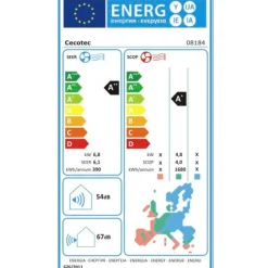 Aire acondicionado split AirClima 24000 Smartfresh 6870/6810W A++ blanco