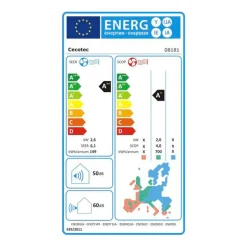 Aire acondicionado Split Cecotec AirClima 9000 Smartfresh 2250 frigorías con bomba de calor blanco