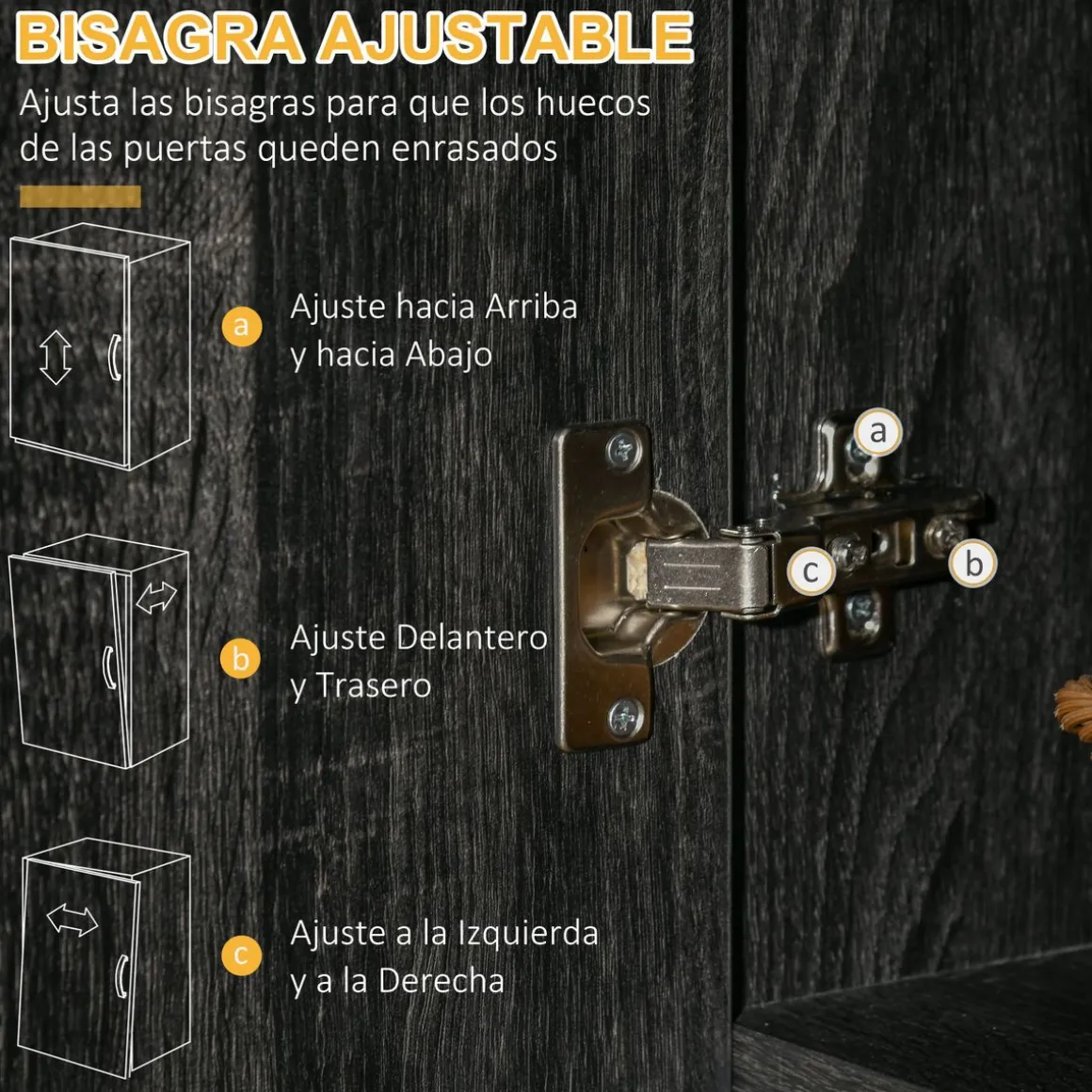 Alacena Dalia Homcom 6 puertas con cajón 180x101x39 cm