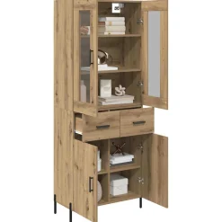Alacena Dorotea 4 puertas + 2 cajones roble 180x69,5x34 cm