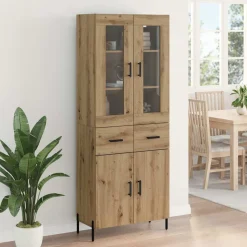 Alacena Dorotea 4 puertas + 2 cajones roble 180x69,5x34 cm