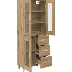 Alacena Mallorca 3 puertas + 3 cajones roble 180x69,5x34 cm