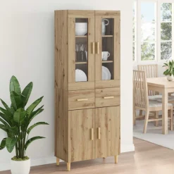 Alacena Manila 4 puertas + 2 cajones roble 180x69,5x34 cm