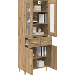 Alacena Manila 4 puertas + 2 cajones roble 180x69,5x34 cm