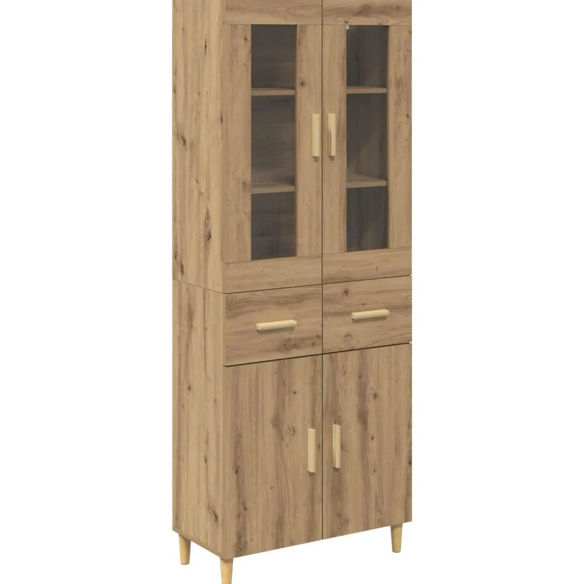 Alacena Manila 4 puertas + 2 cajones roble 180x69,5x34 cm