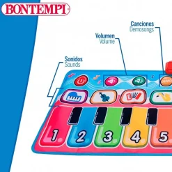 Alfombra piano musical Bontempi 10 teclas +3A multicolor 129,5x55 cm