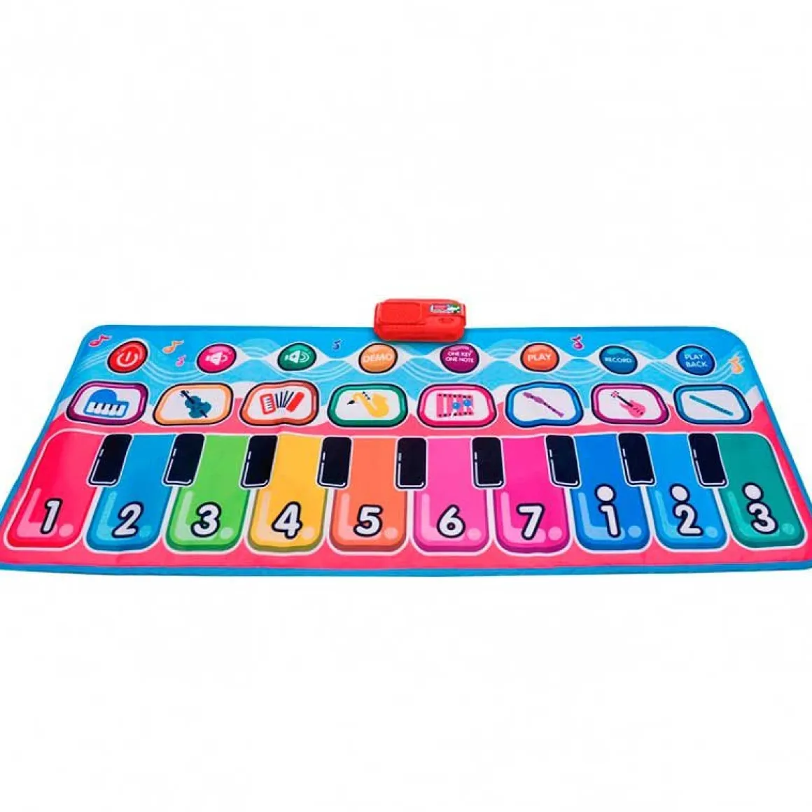 Alfombra piano musical Bontempi 10 teclas +3A multicolor 129,5x55 cm