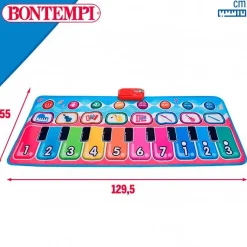 Alfombra piano musical Bontempi 10 teclas +3A multicolor 129,5x55 cm