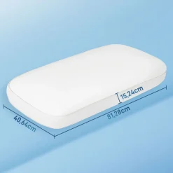 Almohada Charles Homcom viscoelástica + funda transpirable blanco 80 cm