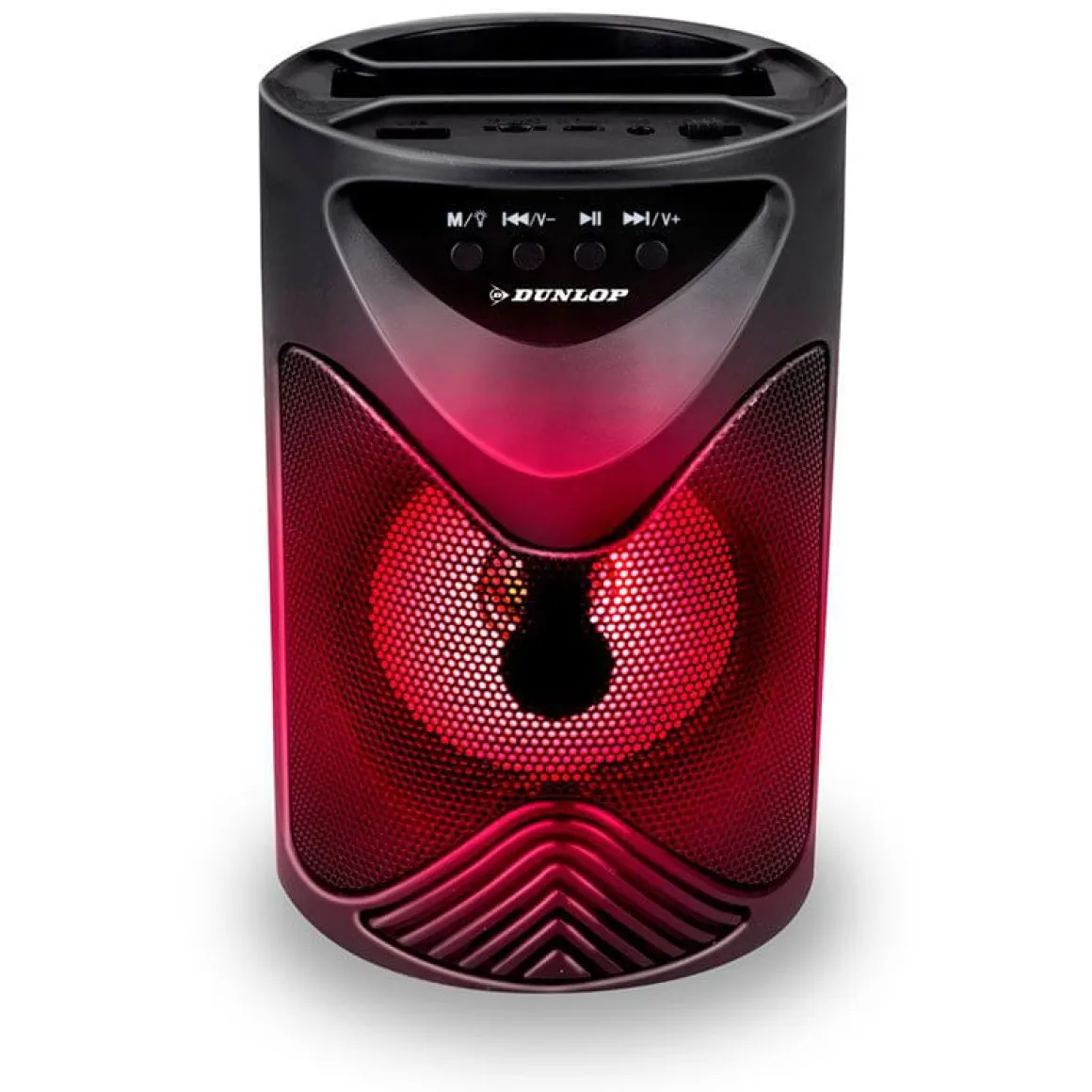 Altavoz portátil Dunlop 10W Bluetooth luz LED negro