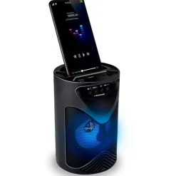 Altavoz portátil Dunlop 10W Bluetooth luz LED negro