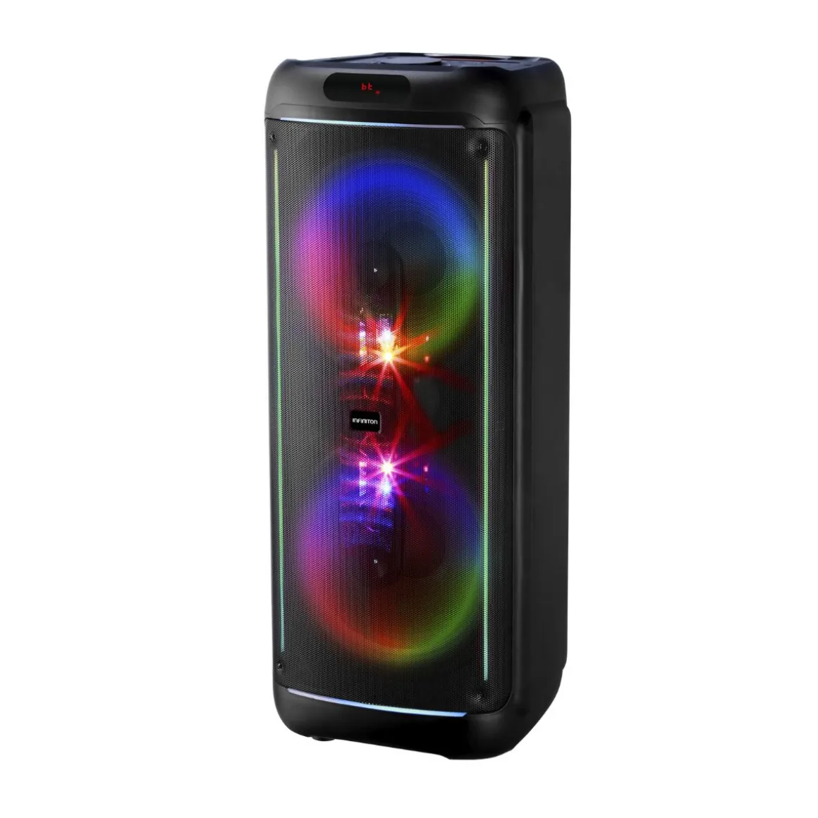 Altavoz portátil Infiniton Party EQ90 900W con luz LED bluetooth negro 101 cm