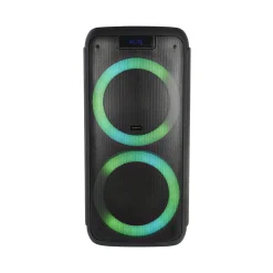 Altavoz portátil Infiniton Party EQ20 180W con luz LED bluetooth negro 66 cm