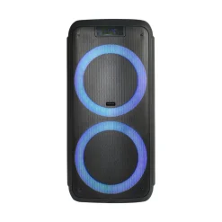 Altavoz portátil Infiniton Party EQ20 180W con luz LED bluetooth negro 66 cm