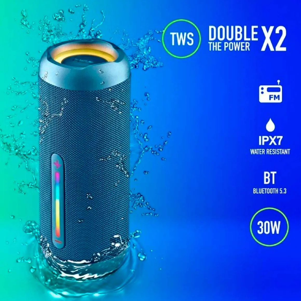 Altavoz portátil NGS Roller Furia 2 30W True Wireless Stereo