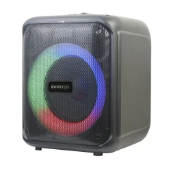 Altavoz portátil Party EQ07 70W con luz LED bluetooth negro 34x28 cm