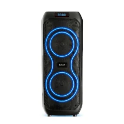 Altavoz portátil Sytech Zamba Flow 90W 290 Bluetooth V5.3 con micrófono y mando negro