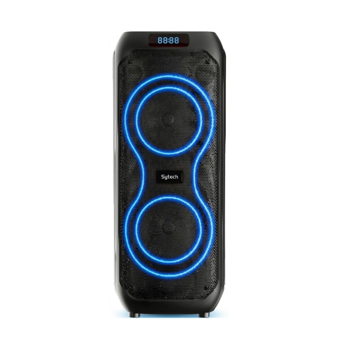 Altavoz portátil Sytech Zamba Flow 90W 290 Bluetooth V5.3 con micrófono y mando negro