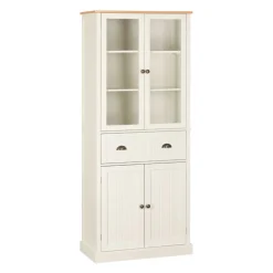 Aparador alto Homcom crema 182,5x76x40 cm