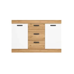 Aparador Argos 2 3 cajones + 2 puertas blanco mate/natural 90,5x140x39,6 cm