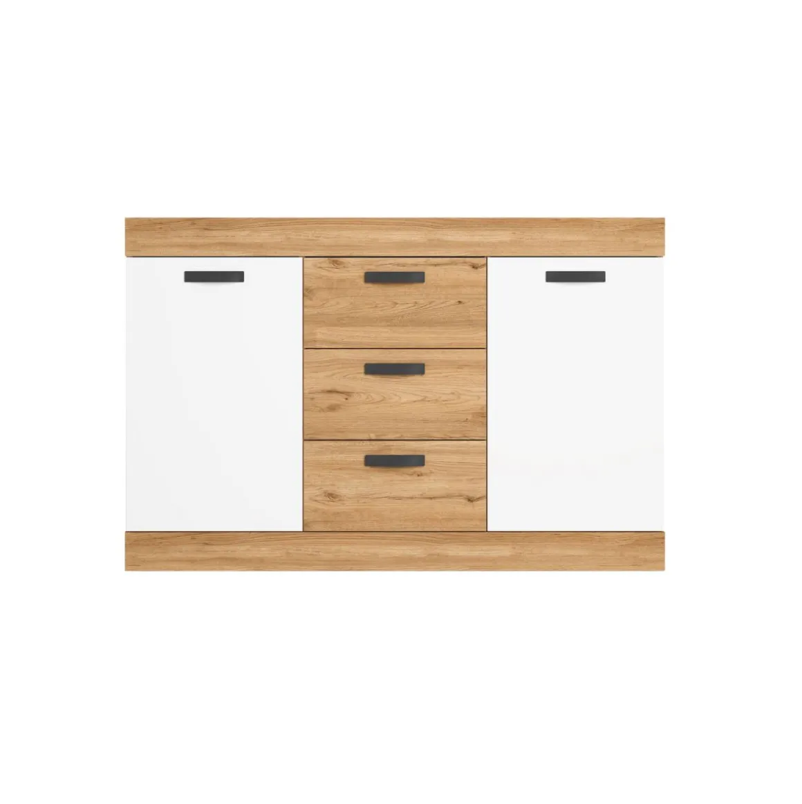 Aparador Argos 2 3 cajones + 2 puertas blanco mate/natural 90,5x140x39,6 cm