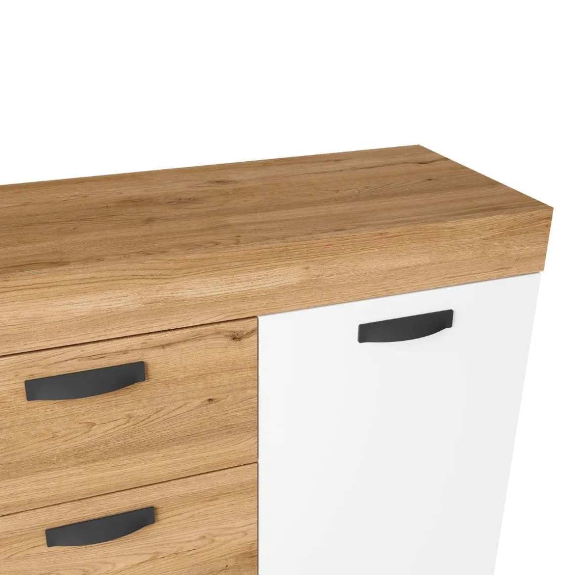 Aparador Argos 2 3 cajones + 2 puertas blanco mate/natural 90,5x140x39,6 cm