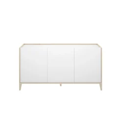 Aparador Bari 3 puertas blanco/natural 77,5x150x39,2 cm