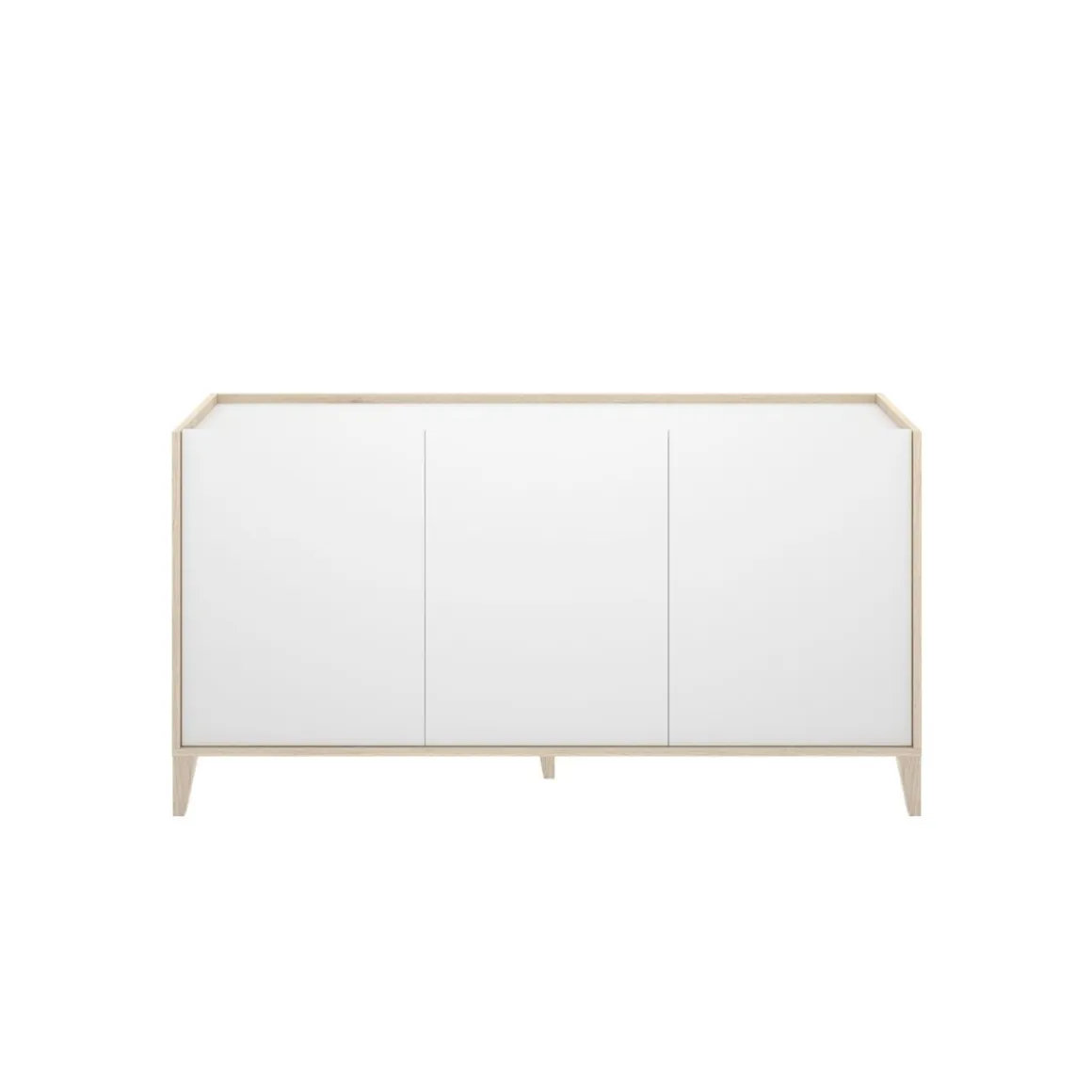 Aparador Bari 3 puertas blanco/natural 77,5x150x39,2 cm