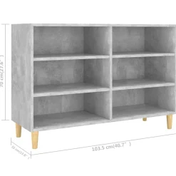 Aparador Bastida 6 módulos 70x103,5x35 cm