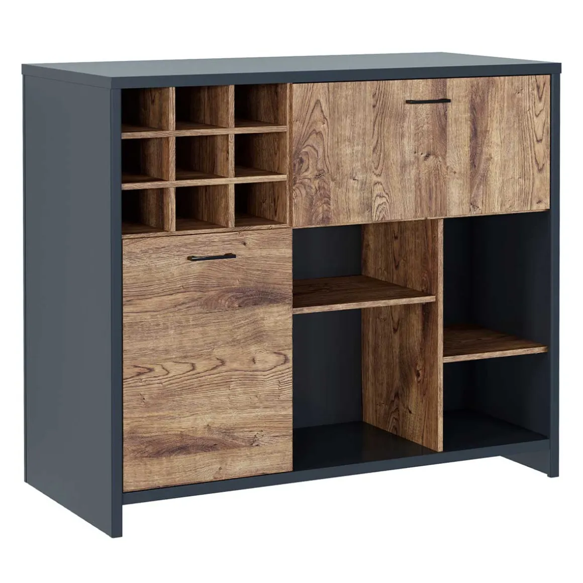 Aparador buffet Europa roble/grafito 109x125x60 cm