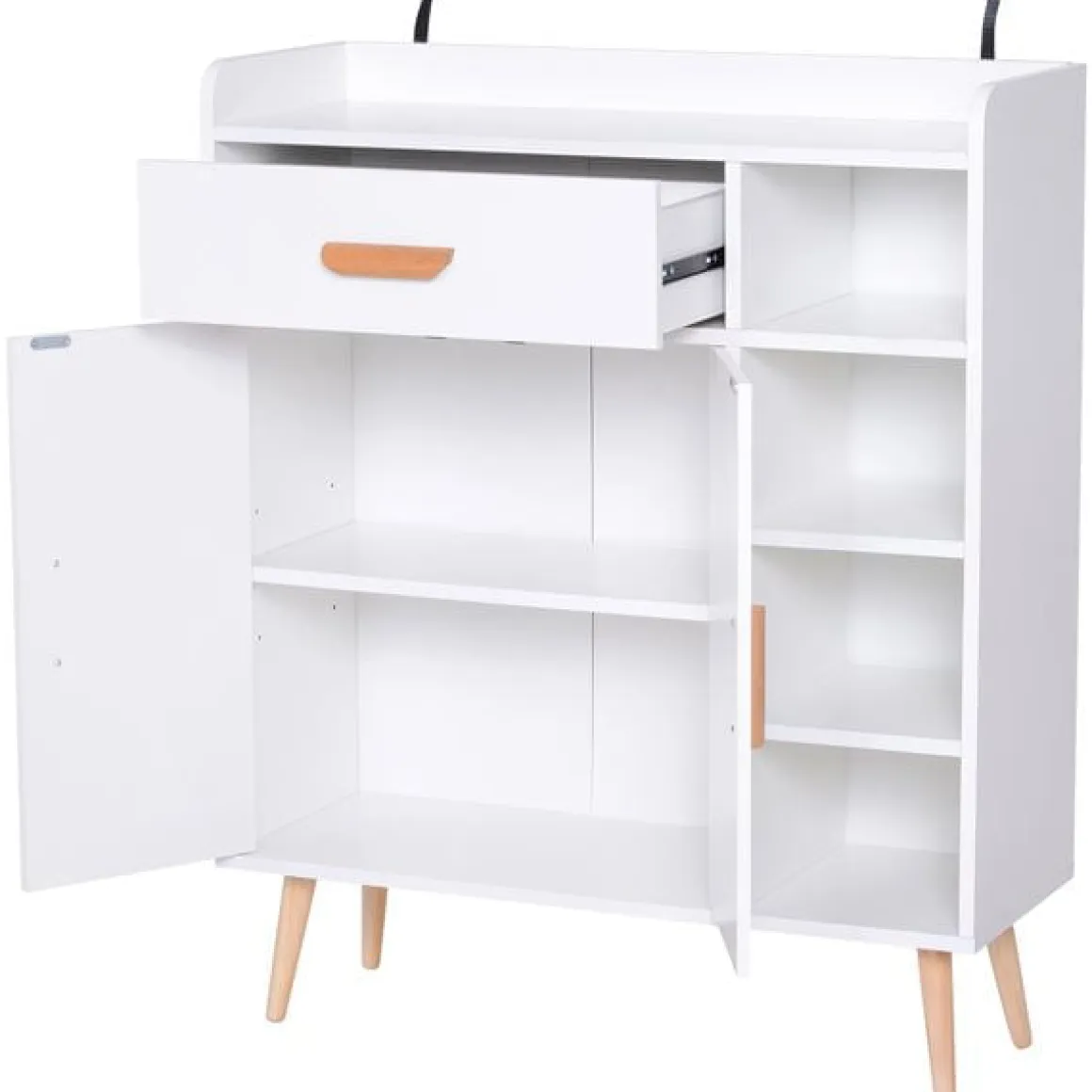 Aparador Buffet multiusos blanco 80x29,5x96 cm