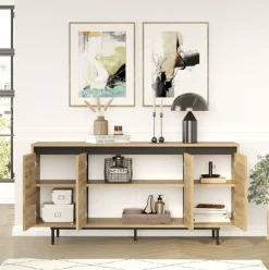 Aparador Chape 4 puertas natural 75x160x44,5 cm