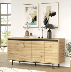 Aparador Chape 4 puertas natural 75x160x44,5 cm
