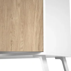Aparador Charles 3 puertas blanco/roble 87,1x140x40 cm