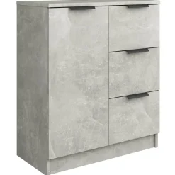 Aparador Claudia 1 puerta + 3 cajones gris 70x60x30 cm