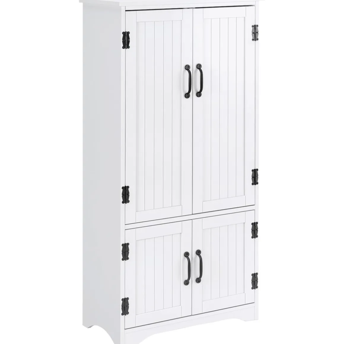 Aparador de cocina Betroka Homcom 4 puertas blanco 123x60x30 cm