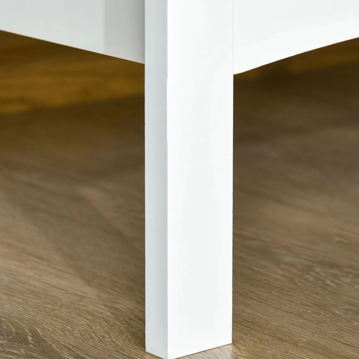 Aparador de cocina Lilia Homcom 2 puertas + 4 cajones blanco 85x136x45 cm