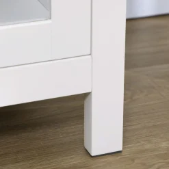 Aparador de cocina Solta Homcom 2 puertas + 1 cajón blanco/natural 90x80x40 cm
