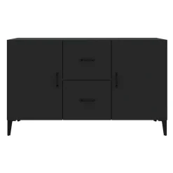 Aparador de ingeniería 2 armarios 2 cajones negro 60x100x36 cm