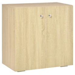 Aparador de salón Kui Homcom con 2 puertas blanco 70x70x39 cm