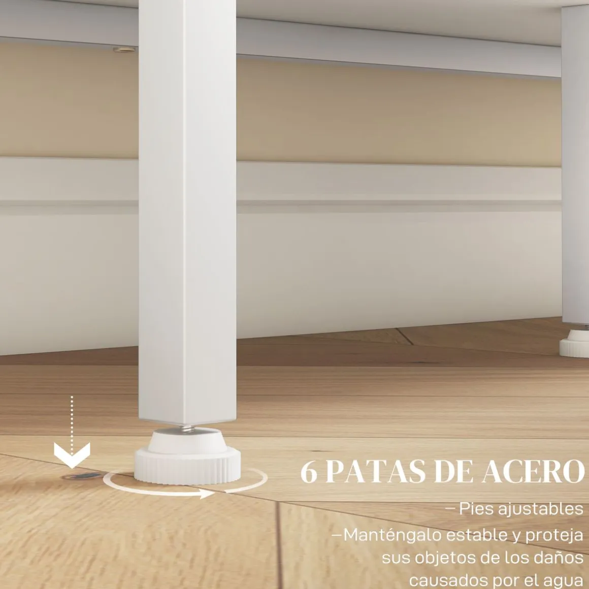 Aparador Desai Homcom 4 compartimentos + 1 puerta blanco 81,5x120x37 cm