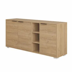Aparador Eclecto 2 armarios + 3 compartimentos 74x142x36 cm